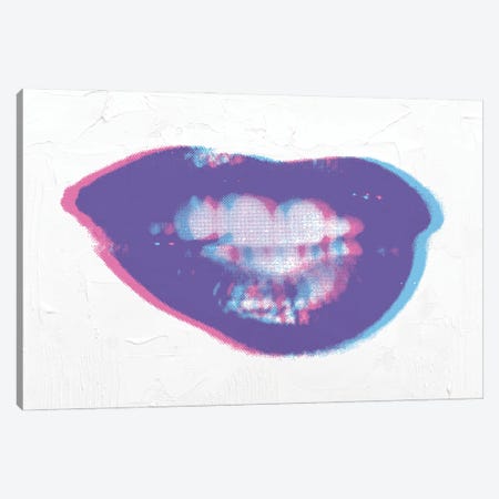 Marilyn Lips 3D Canvas Print #PAF130} by The Pop Art Factory Canvas Wall Art