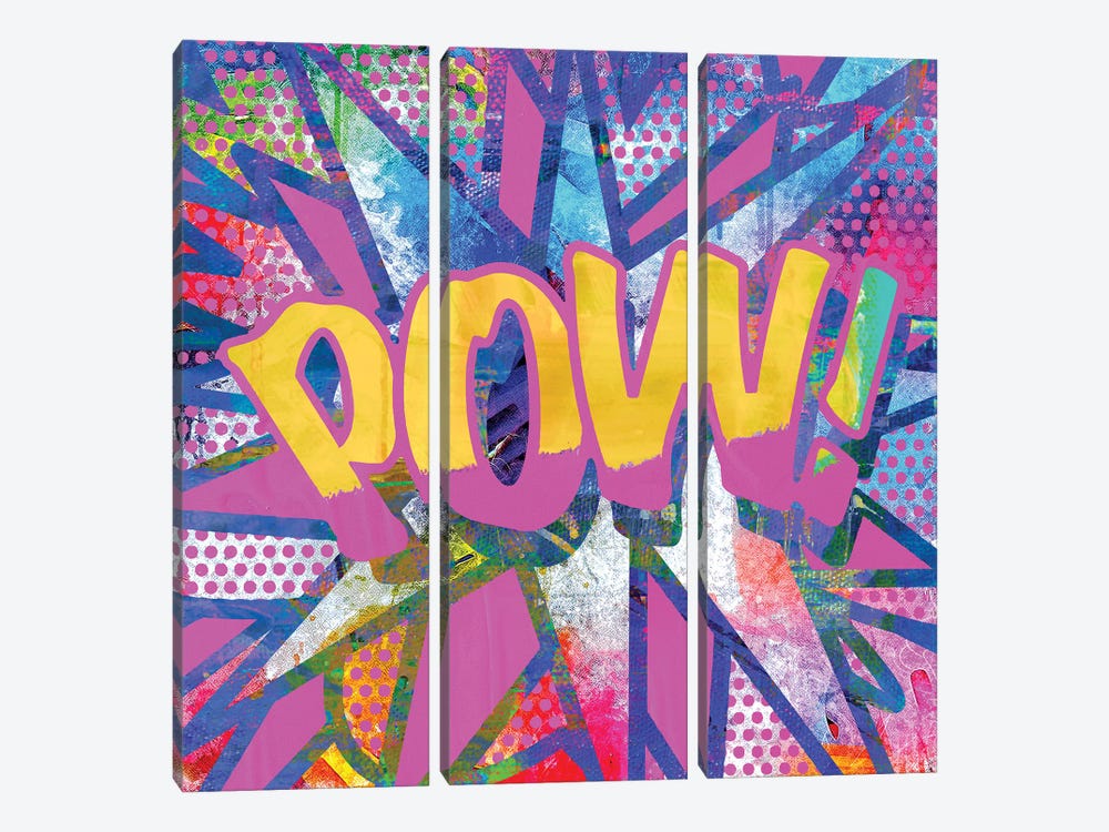 Pow by The Pop Art Factory 3-piece Canvas Print