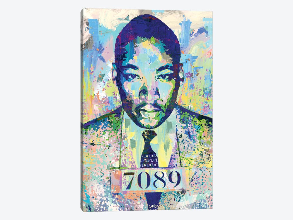 Martin Luther King Mug Shot by The Pop Art Factory 1-piece Canvas Art