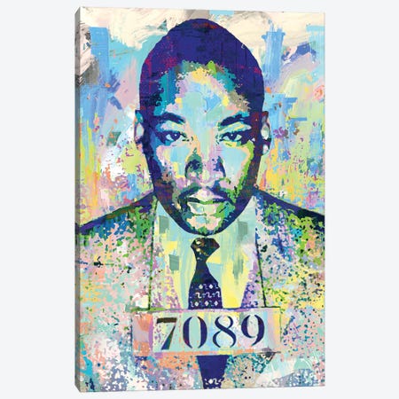 Martin Luther King Mug Shot Canvas Print #PAF147} by The Pop Art Factory Canvas Artwork