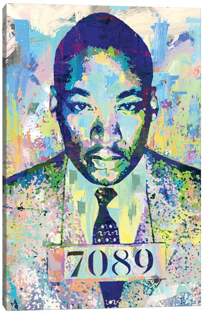 Martin Luther King Mug Shot Canvas Art Print - Martin Luther King Jr.