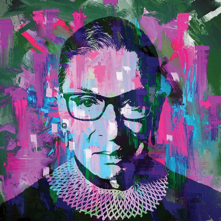 Ruth Bader Ginsberg II by The Pop Art Factory wall art