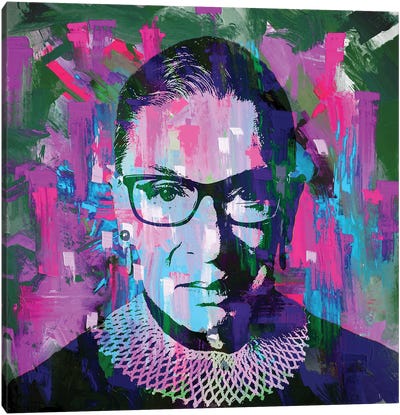 Ruth Bader Ginsberg II Canvas Art Print - The Pop Art Factory