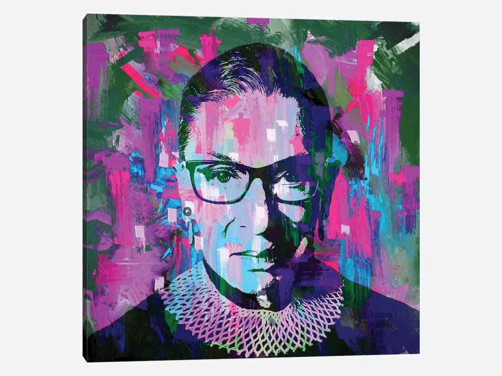 Ruth Bader Ginsberg II by The Pop Art Factory 1-piece Canvas Wall Art