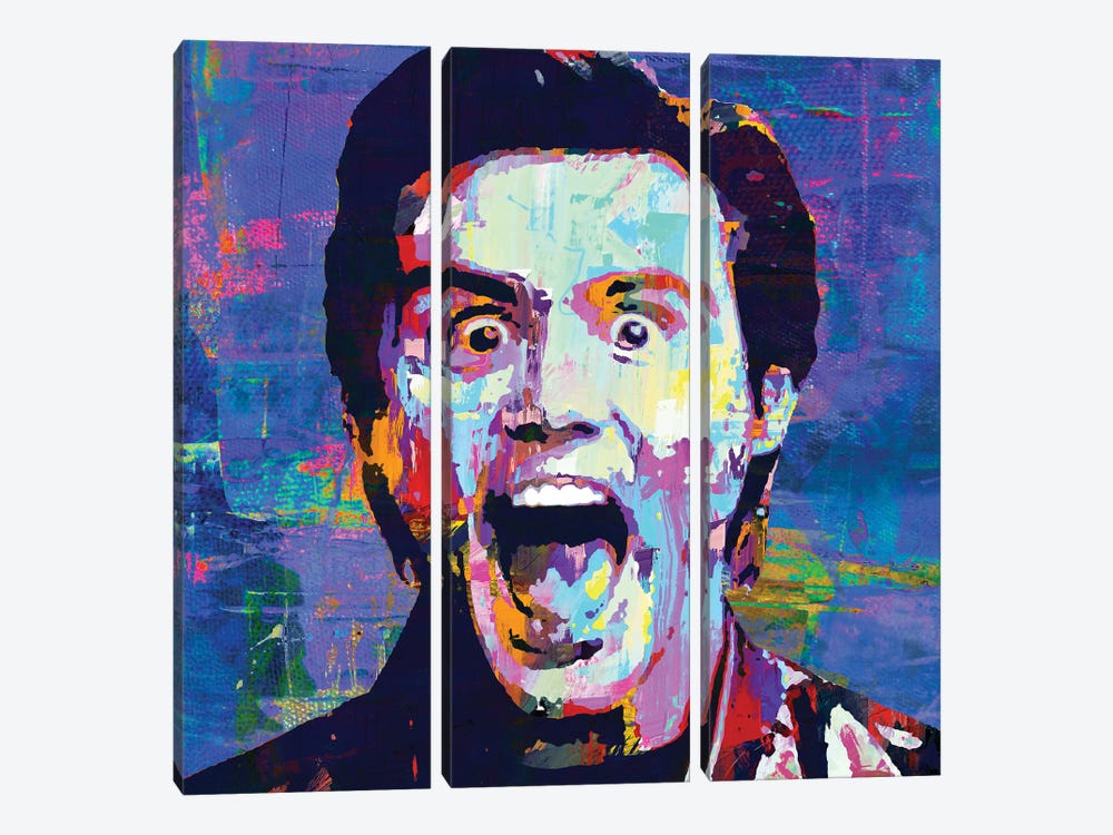 Comedian Carrey by The Pop Art Factory 3-piece Canvas Print