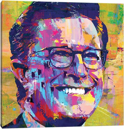 Comedian Colbert Canvas Art Print - Comedians