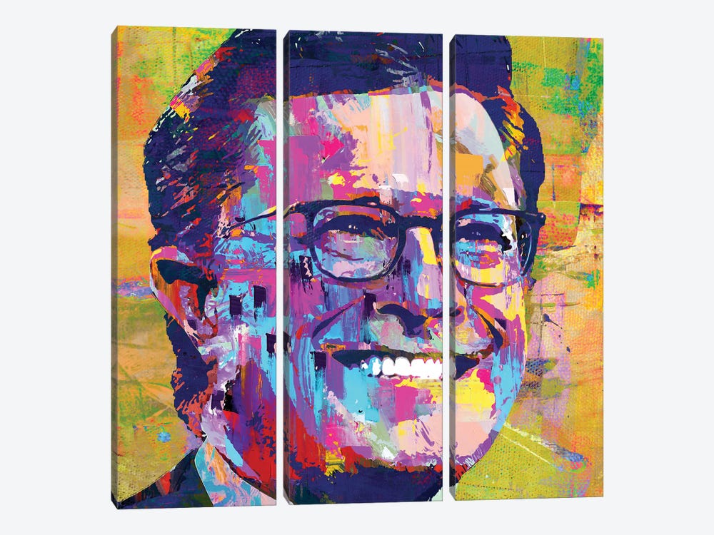 Comedian Colbert by The Pop Art Factory 3-piece Canvas Artwork