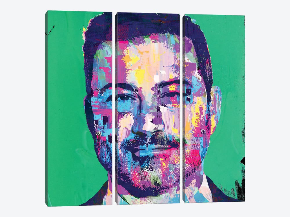 Comedian Kimmel by The Pop Art Factory 3-piece Canvas Artwork