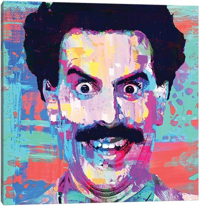 Comedian Borat Canvas Art Print - The Pop Art Factory