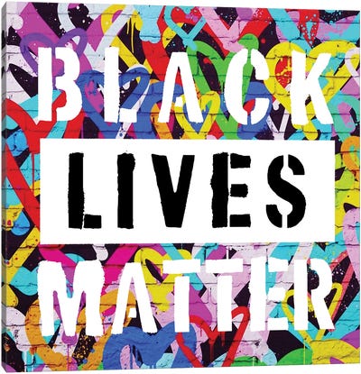Love Black Lives Matter Graffiti Pop Art Canvas Art Print - The Pop Art Factory