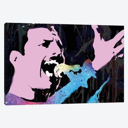 Freddie Queen Canvas Print #PAF19} by The Pop Art Factory Canvas Print