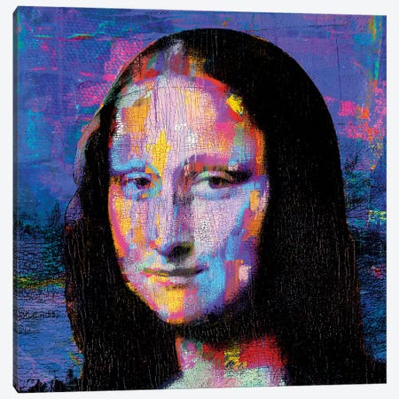 Mona Lisa II Pop Art Canvas Print #PAF200} by The Pop Art Factory Canvas Wall Art
