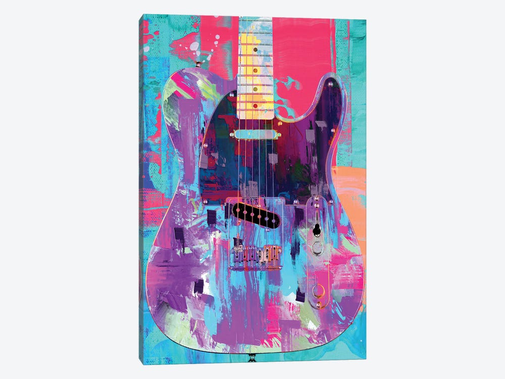 Painted Telecaster by The Pop Art Factory 1-piece Canvas Art Print