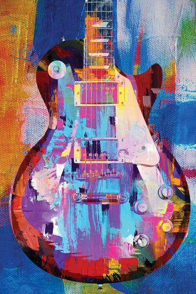 Pop Culture: Painted Les Paul by The Pop Art Factory