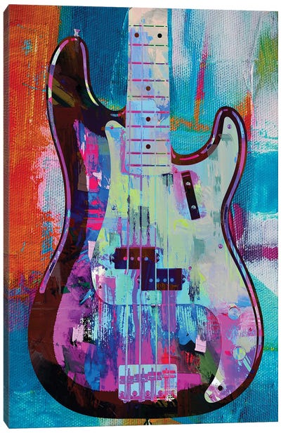 Painted Precision Bass Canvas Art Print - The Pop Art Factory