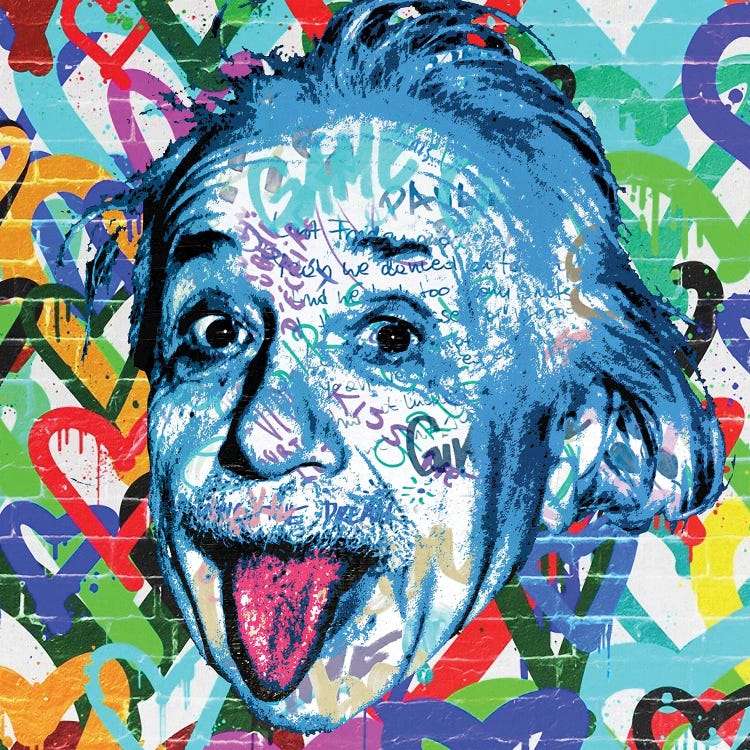 Love Einstein Graffiti Pop Art