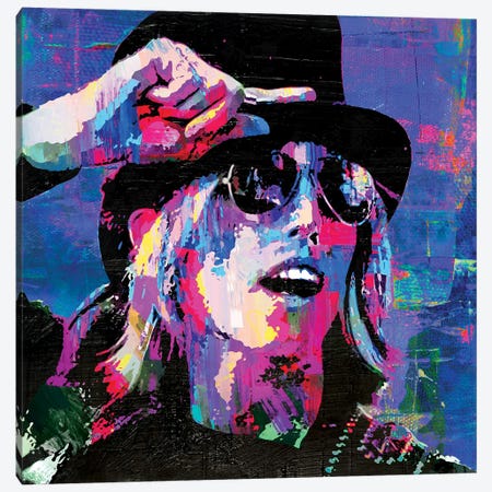 Tom Petty Rockstar Pop Art Canvas Print #PAF220} by The Pop Art Factory Canvas Art
