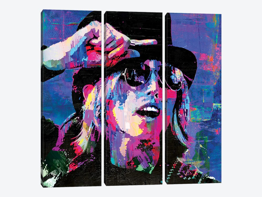 Tom Petty Rockstar Pop Art by The Pop Art Factory 3-piece Canvas Art Print