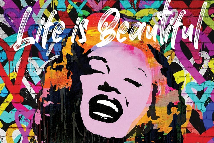 Love Marilyn Monroe Life Is Beautiful Pop Art