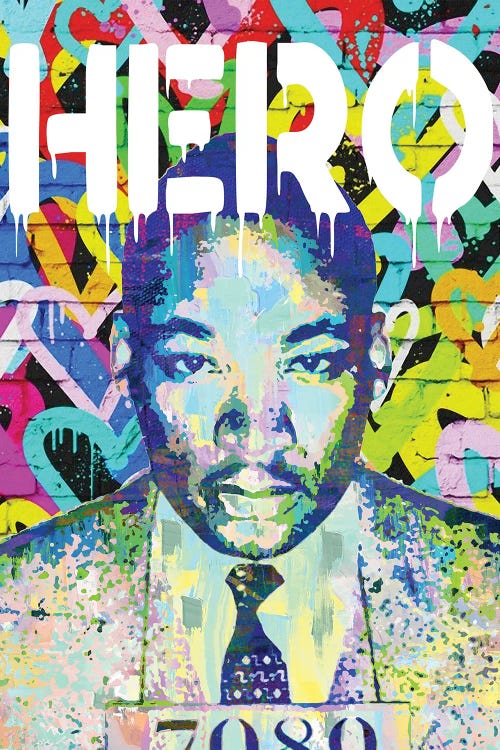 Martin Luther King Jr Hero Pop Art