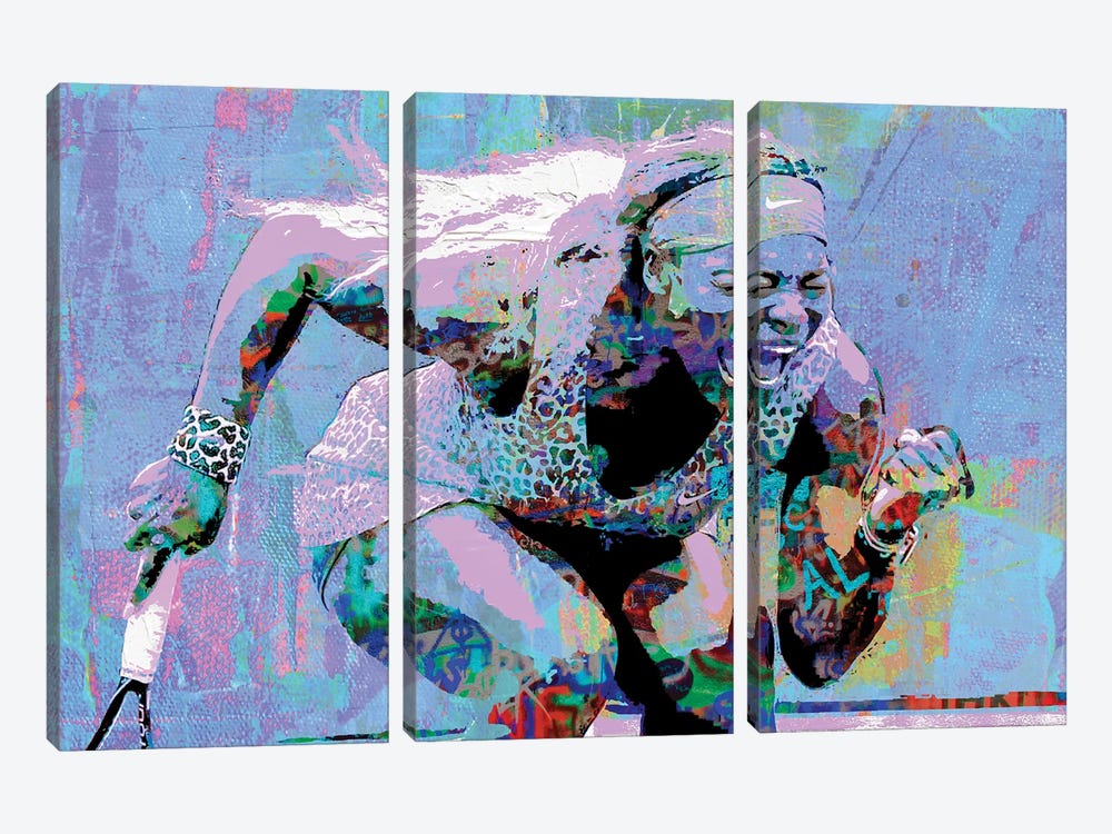 Serena Williams The Get by The Pop Art Factory 3-piece Canvas Art Print