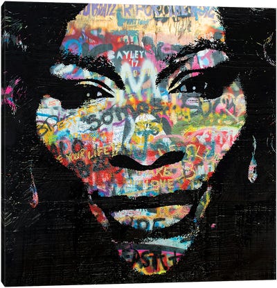Serena Williams Portrait IV Canvas Art Print - The Pop Art Factory