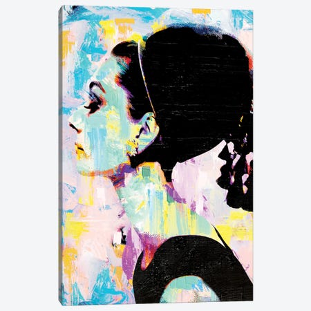 Audrey Hepburn Canvas Print #PAF230} by The Pop Art Factory Canvas Print