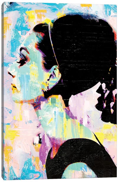 Audrey Hepburn Canvas Art Print - The Pop Art Factory