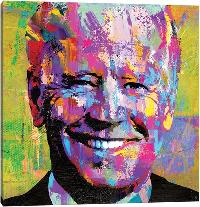 President Joe Biden Canvas Art Print - The Pop Art Factory