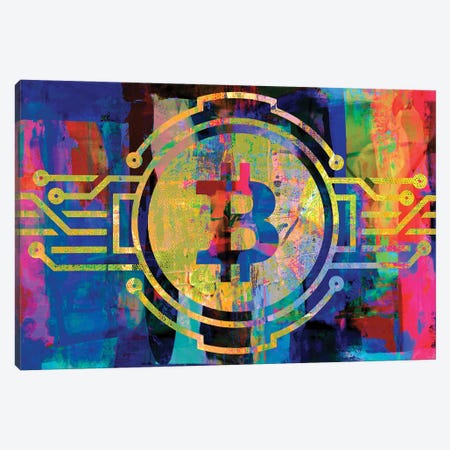Bitcoin One Canvas Print #PAF233} by The Pop Art Factory Canvas Print