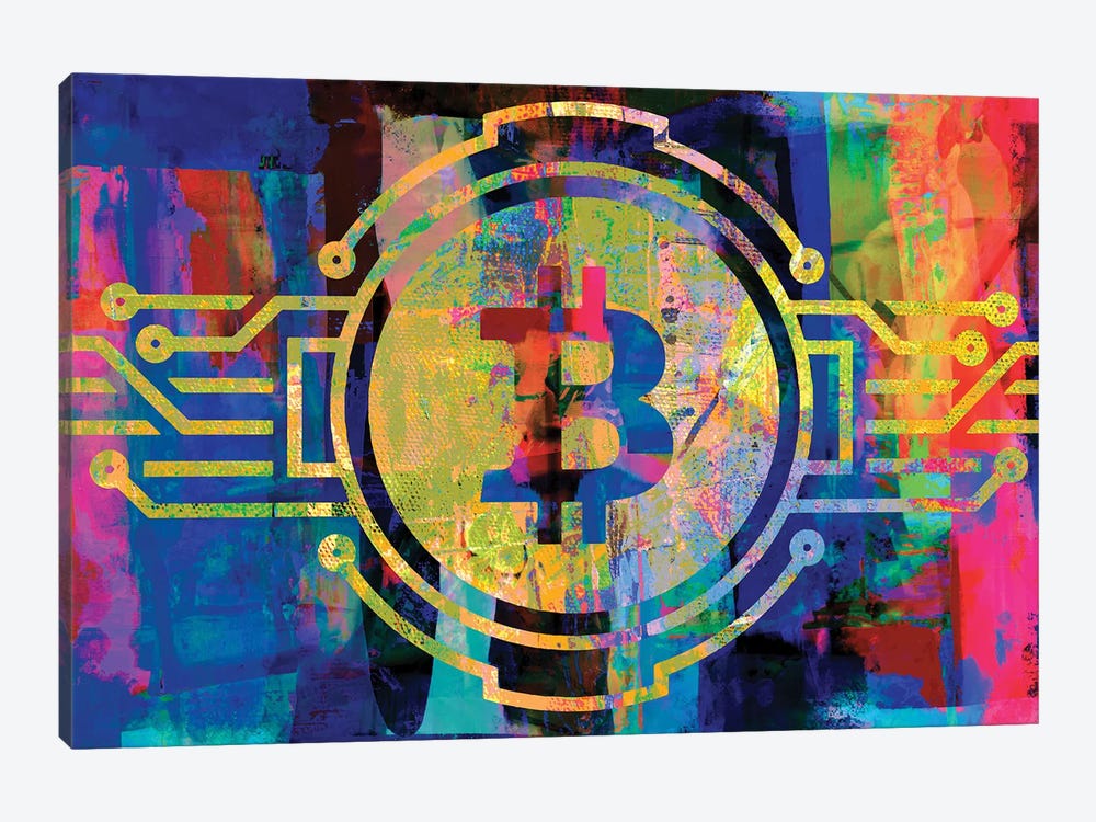 Bitcoin One by The Pop Art Factory 1-piece Canvas Print