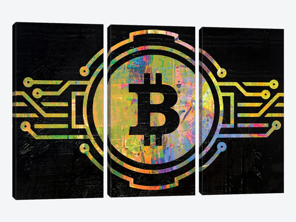 Bitcoin Two by The Pop Art Factory 3-piece Canvas Artwork