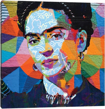 Frida Graffiti Canvas Art Print - The Pop Art Factory