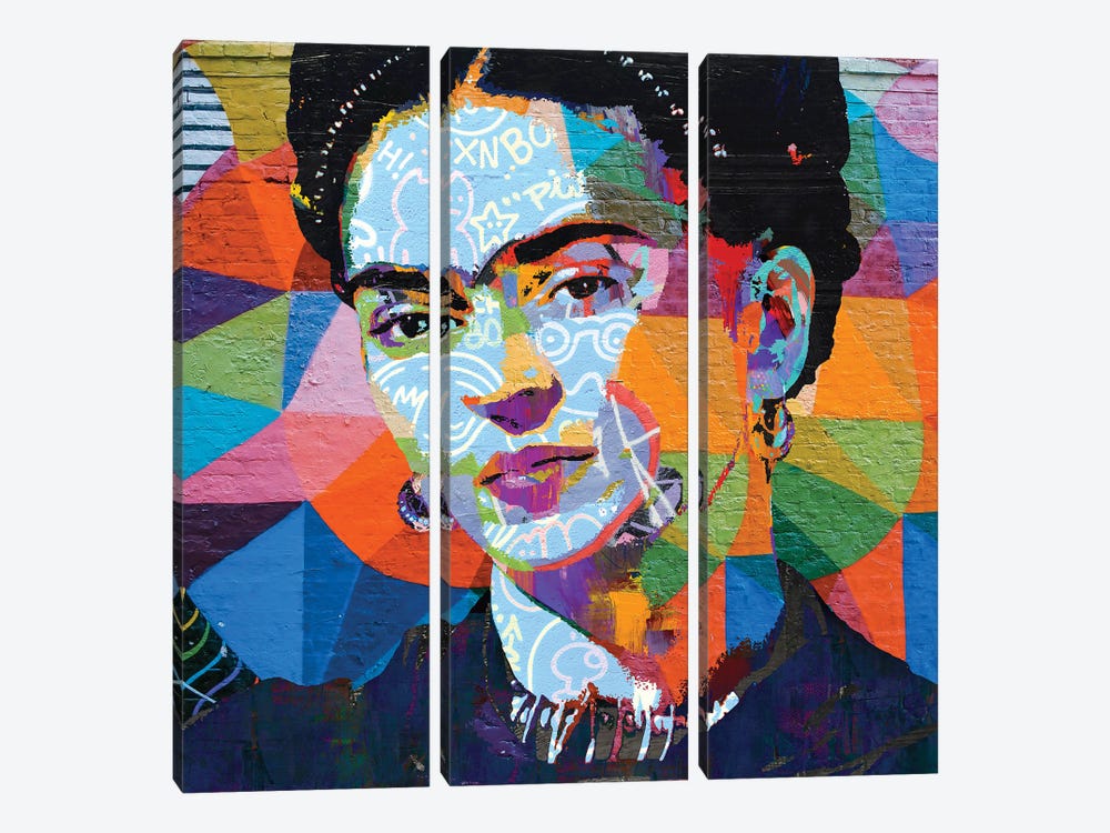 Frida Graffiti by The Pop Art Factory 3-piece Canvas Art Print