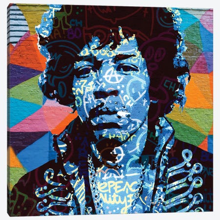 Hendrix Graffiti II Canvas Print #PAF238} by The Pop Art Factory Art Print