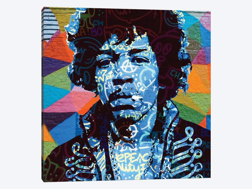 Hendrix Graffiti II by The Pop Art Factory 1-piece Canvas Wall Art