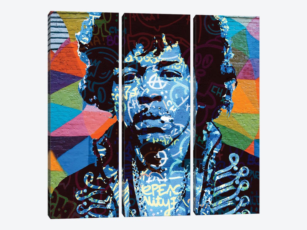 Hendrix Graffiti II by The Pop Art Factory 3-piece Canvas Art