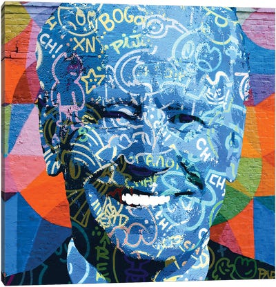 Joe Biden Graffiti Canvas Art Print - The Pop Art Factory