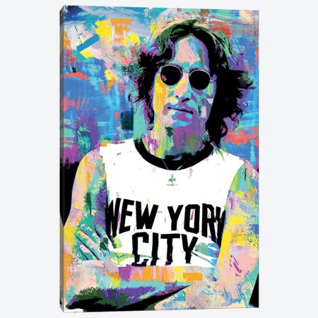John Lennon New York City Canvas Print #PAF240} by The Pop Art Factory Canvas Art