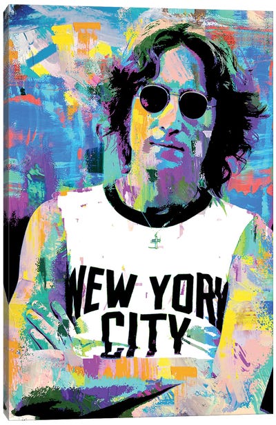 John Lennon New York City Canvas Art Print - New York City Art