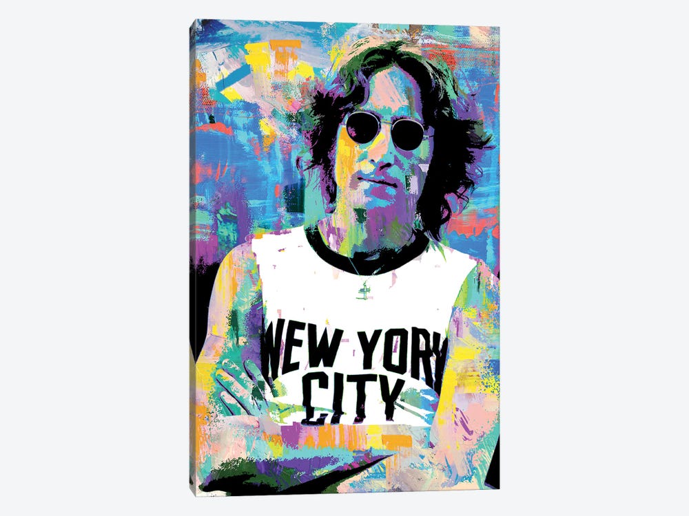 John Lennon New York City by The Pop Art Factory 1-piece Canvas Art Print