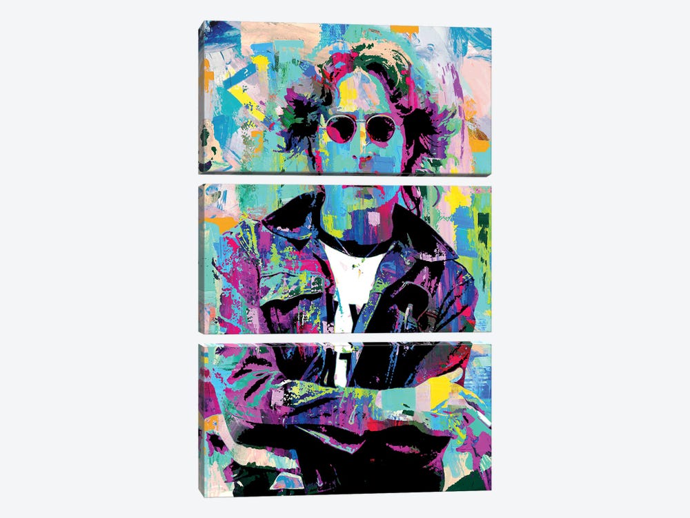John Lennon New York City II by The Pop Art Factory 3-piece Canvas Art
