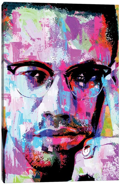 Malcolm X Canvas Art Print - The Pop Art Factory