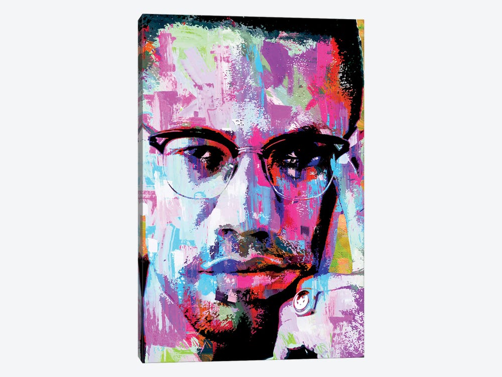 Malcolm X by The Pop Art Factory 1-piece Canvas Art
