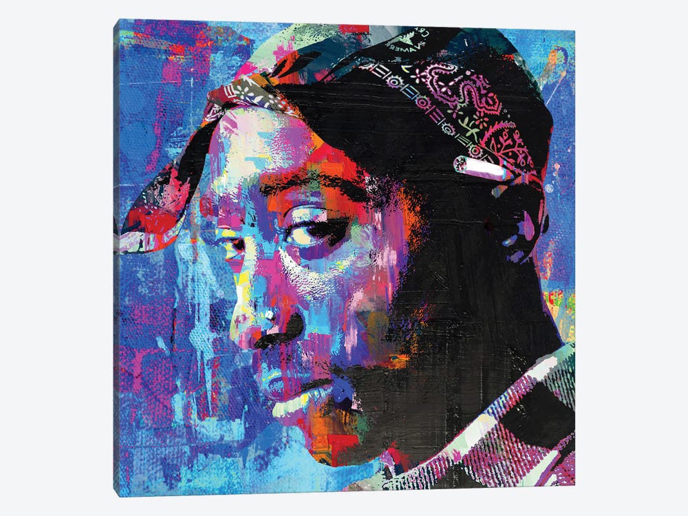 Tupac by The Pop Art Factory 1-piece Canvas Wall Art