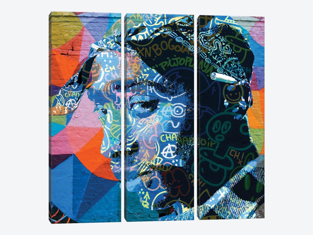 Tupac Graffiti by The Pop Art Factory 3-piece Art Print