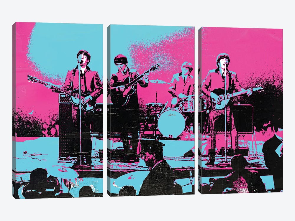 Beatles Play The D.C. Coliseum by The Pop Art Factory 3-piece Canvas Artwork