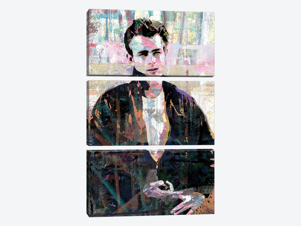 Inspired By James Dean Rebel by The Pop Art Factory 3-piece Canvas Artwork