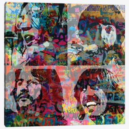 Beatles Let It Be Graffiti Canvas Print #PAF252} by The Pop Art Factory Art Print