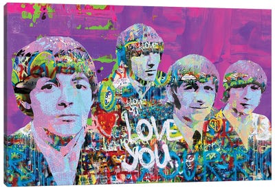 Beatles Love You Canvas Art Print - Best Selling Paper